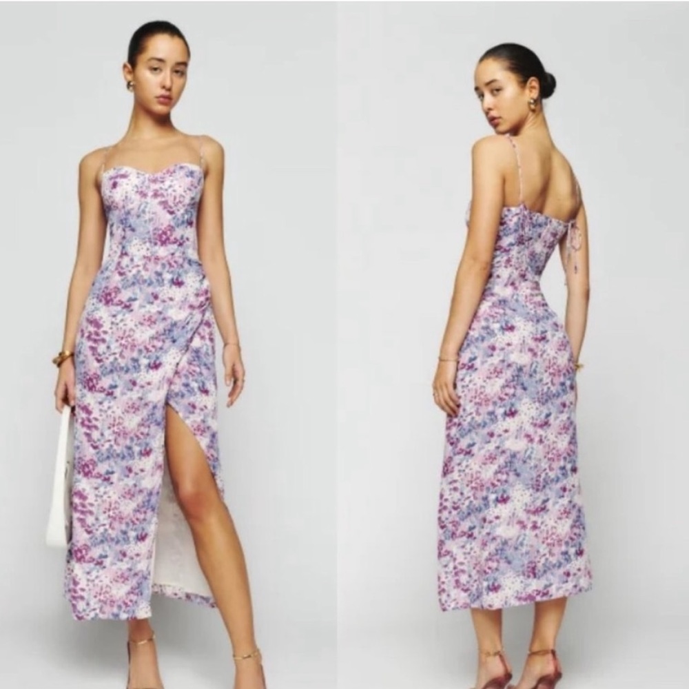 NEW! Reformation Kourtney Column Midi-Dress, SIZE 10 0785